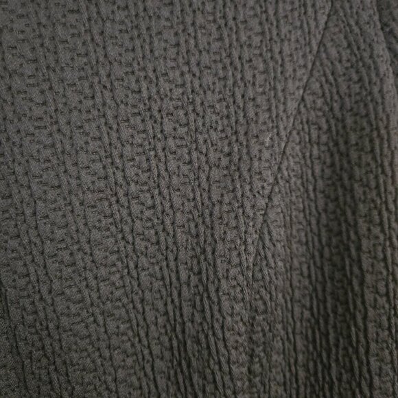 Club Monaco Black Textured Fit N Flare Short Sleeve Dress Size 2 - Picture 5 of 7